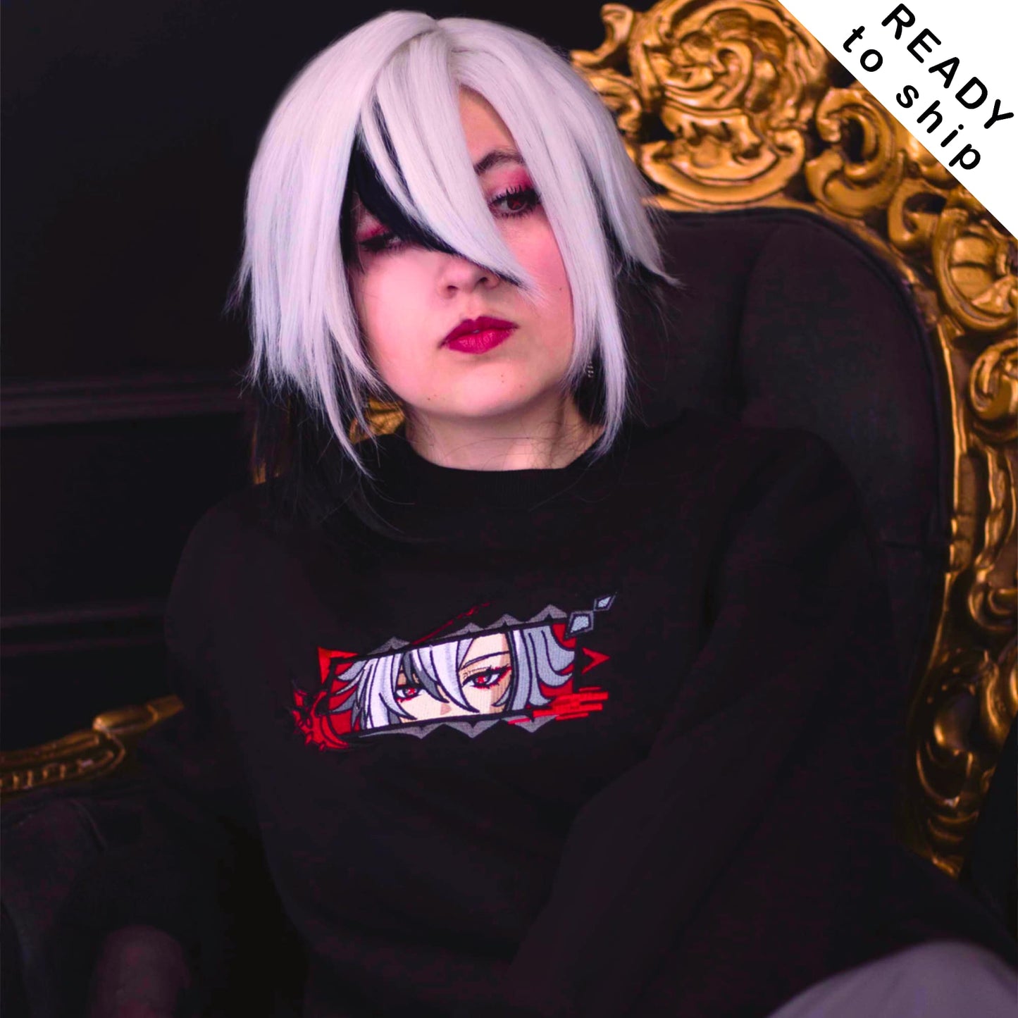 Shop Arlecchino Embroidered Hoodie from Genshin Impact