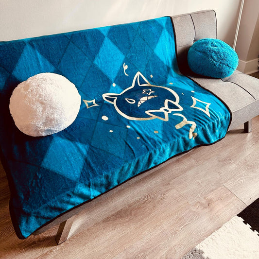 Genshin Impact Lyney and Lynette Reversible Fleece Blanket