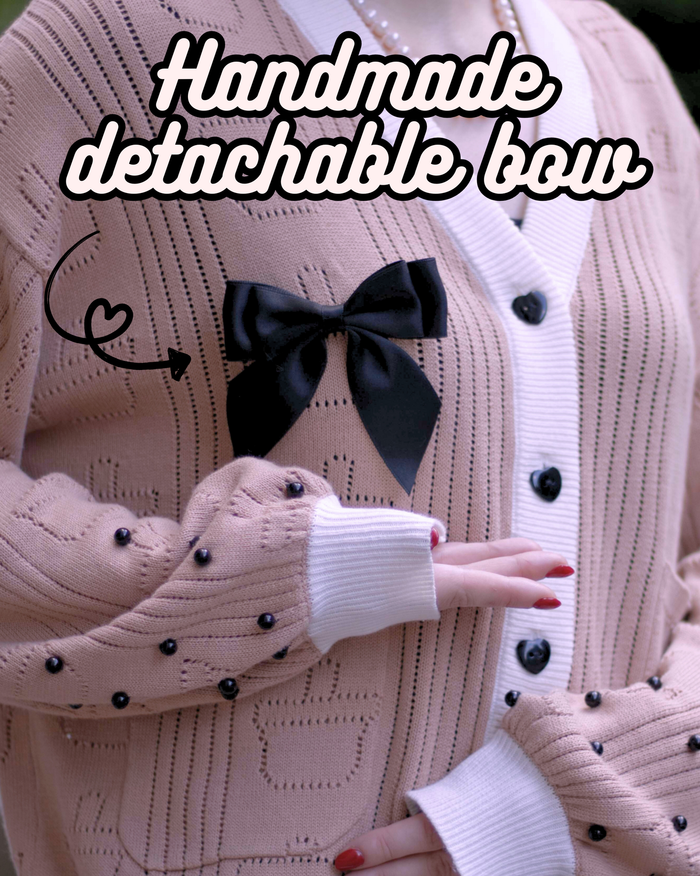 Bubble Tea Boba Unisex Cardigan With Bow