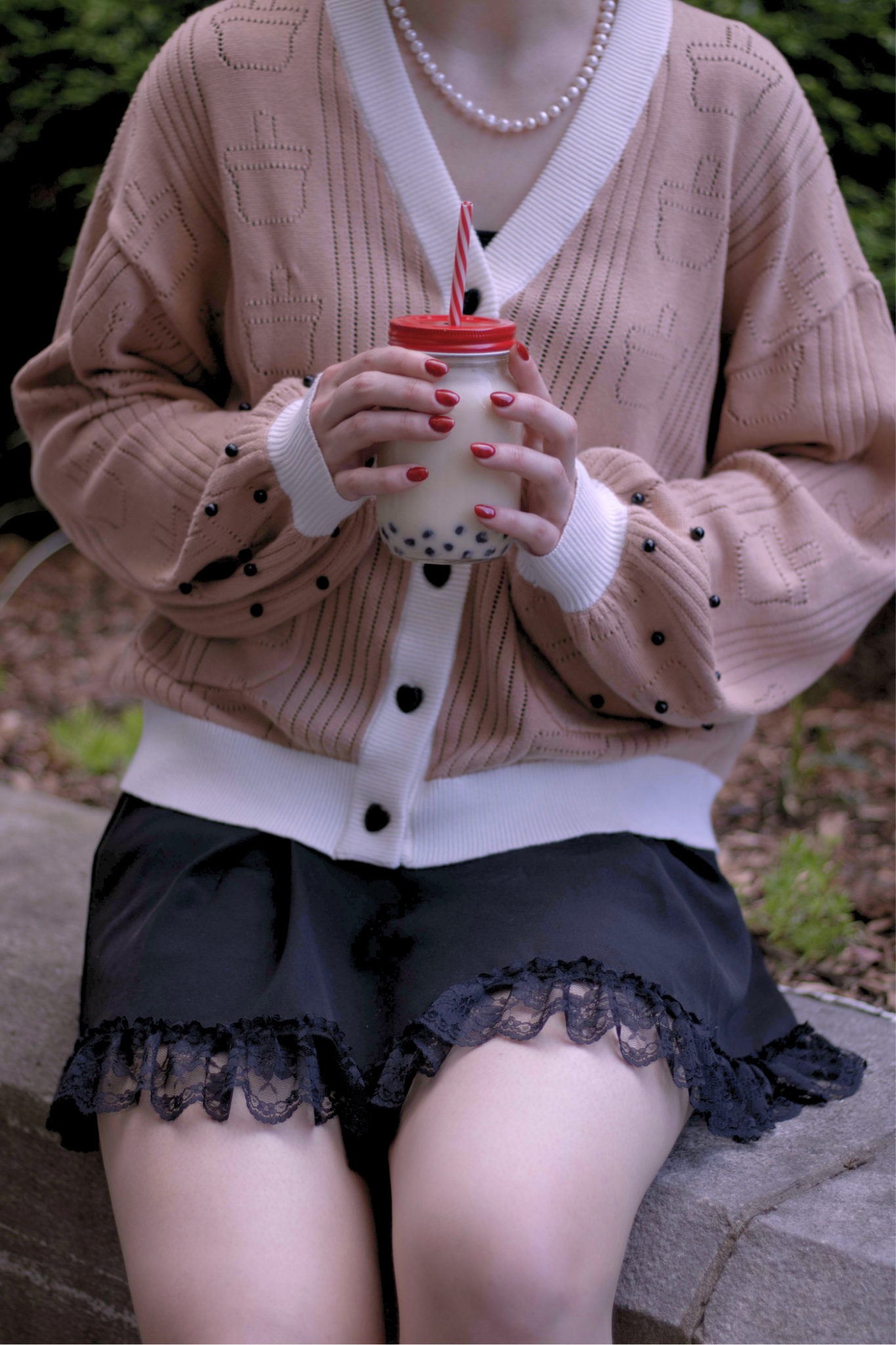 Boba Milk Tea Cardigan