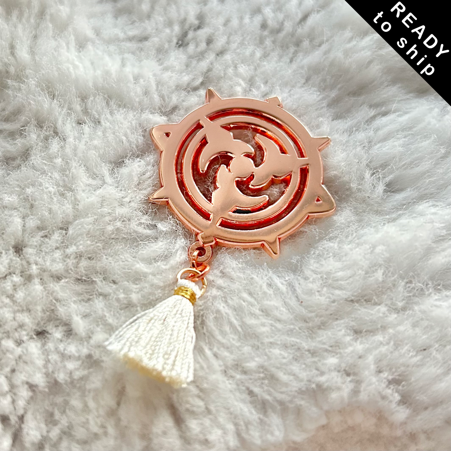 Genshin Impact Rose Gold Scaramouche Enamel Pin