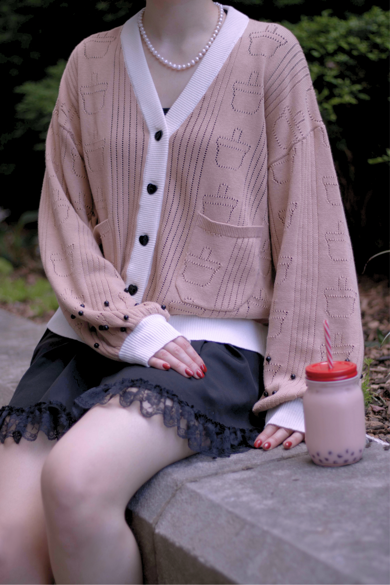 Shop Bubble Tea Boba Unisex Cardigan