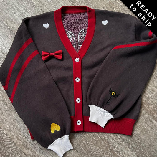 Hazbin Hotel Husk Embroidered Cardigan Cosplay