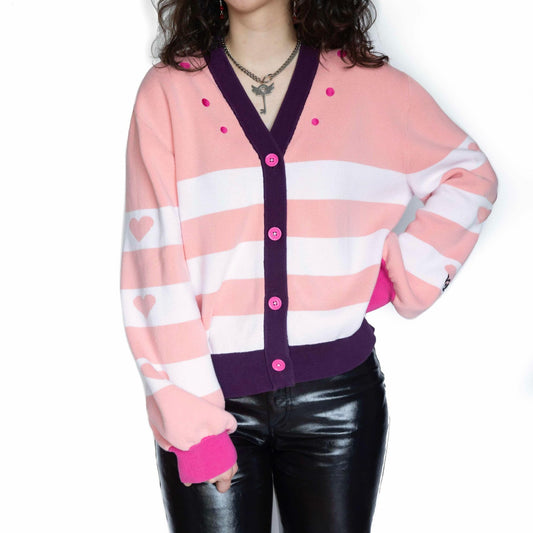 Subtle Hazbin Hotel Angel Dust Inspired Demon Cardigan Merch