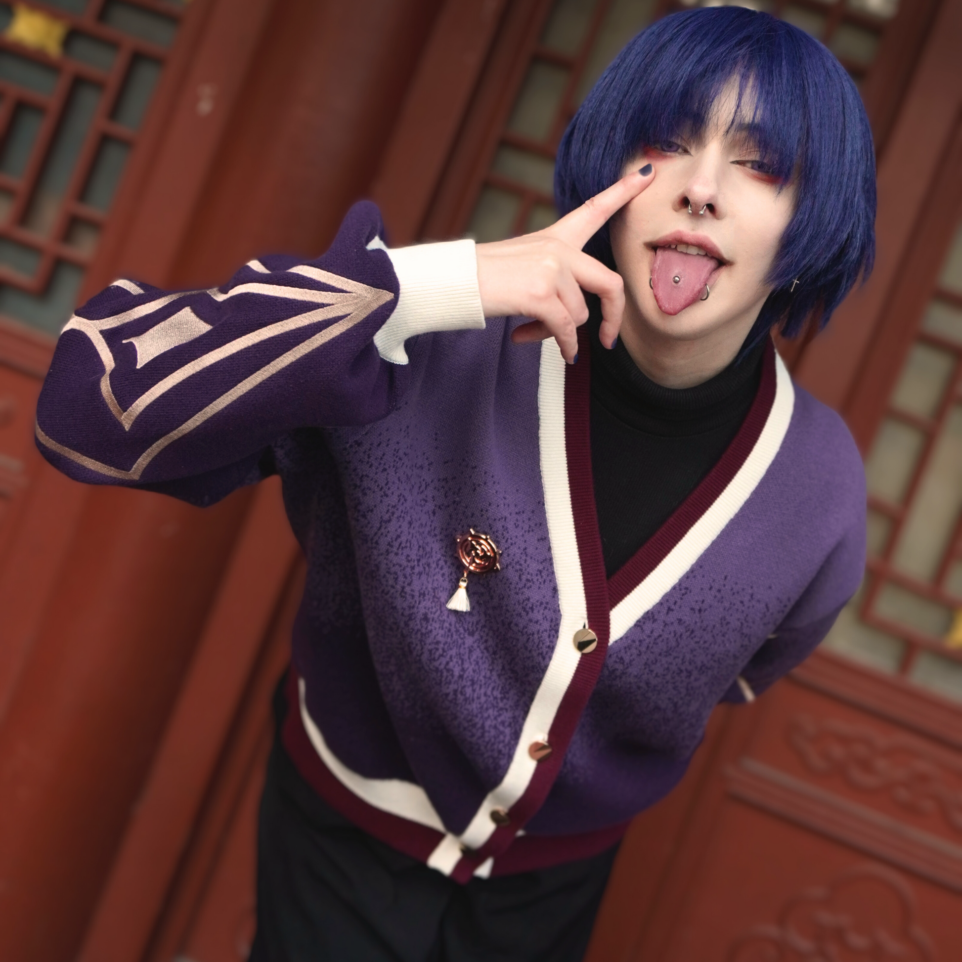 Subtle Scaramouche Genshin Impact Embroidered Cardigan For Cosplay