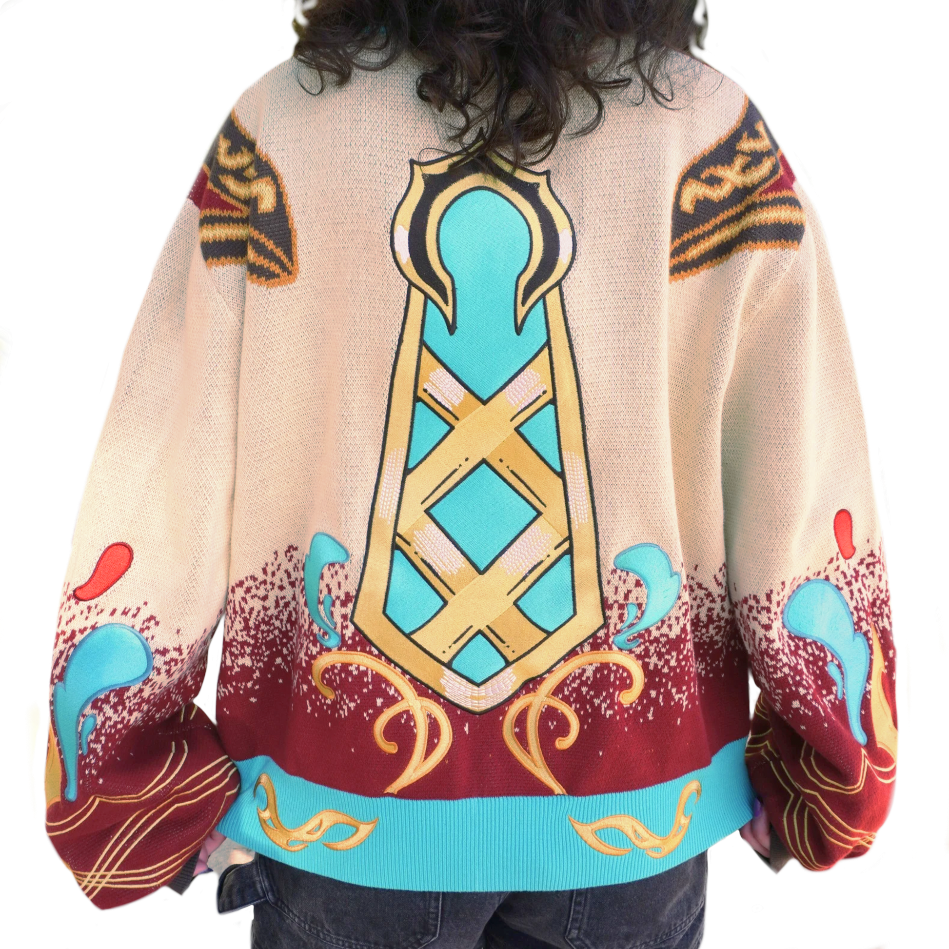 Unisex Kaveh Inspired Embroidered Cardigan From Genshin Impact