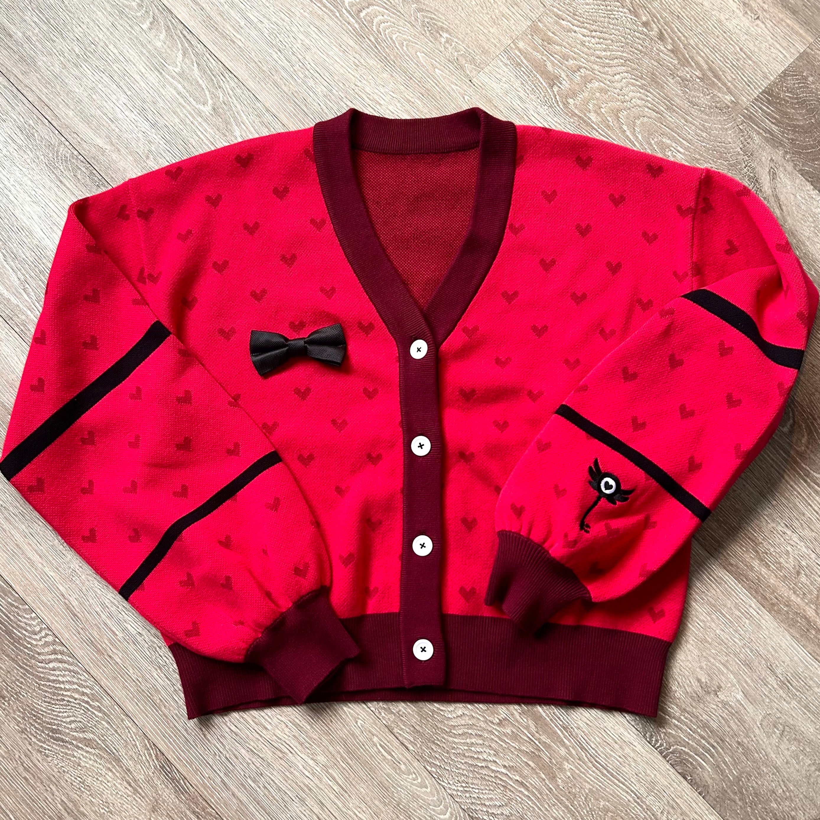 hazama monster pocket cardigan red s 【公式通販】