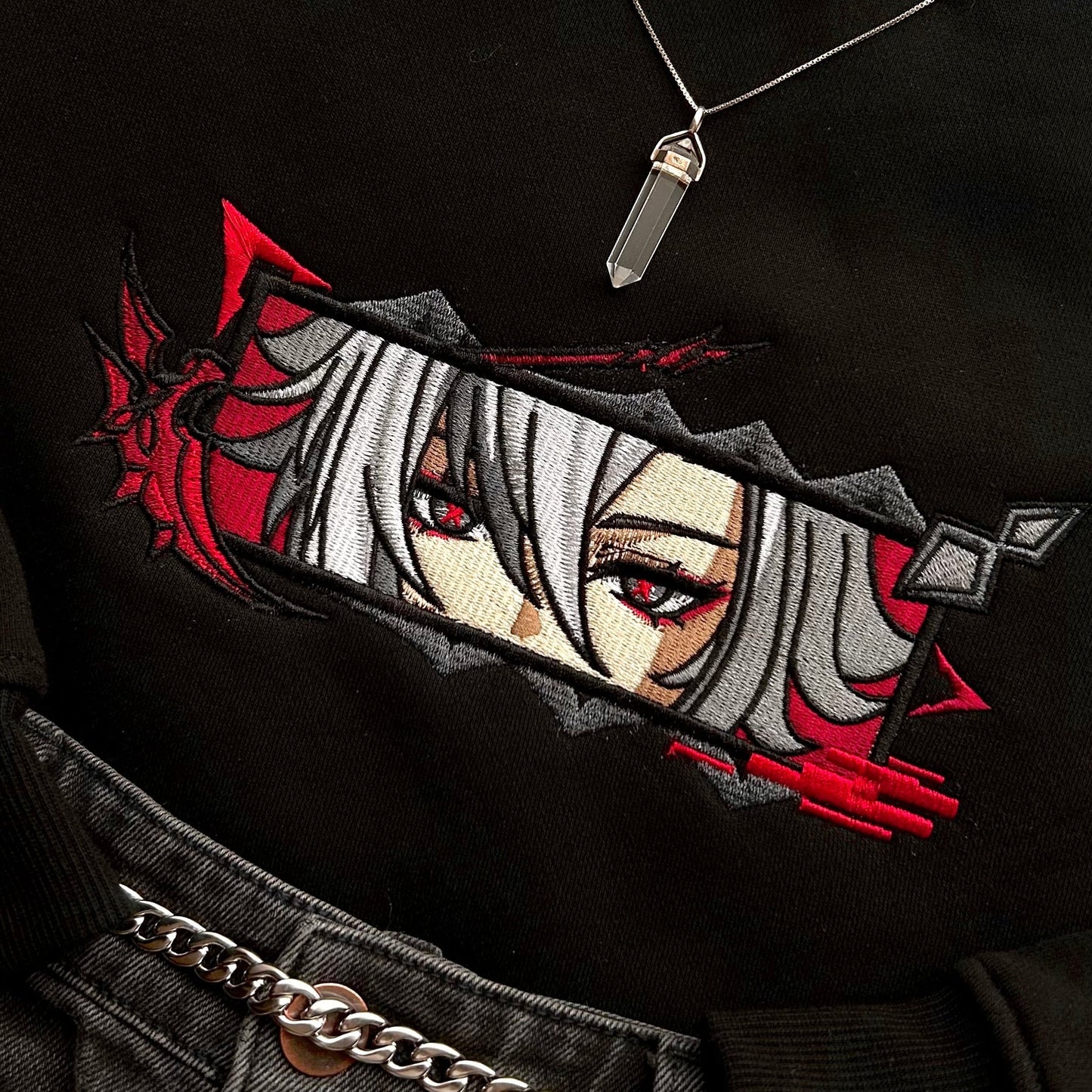 Subtle Arlecchino Genshin Impact Embroidered Sweater & Hoodie